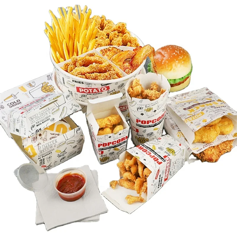 Buy Wholesale China Fast Food Kraft Hamburger Box Chicken Wing Chicken Leg Takeout  Box Customized Paper Boxes Chips Box & Packaging Box Paper Box Food Box  Kraft Box at USD 0.228