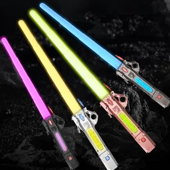 Light Sabers for Kids 7 Color Dueling Lightsaber for StarWars with FX Sound Finger swivel telescopic lightsaber