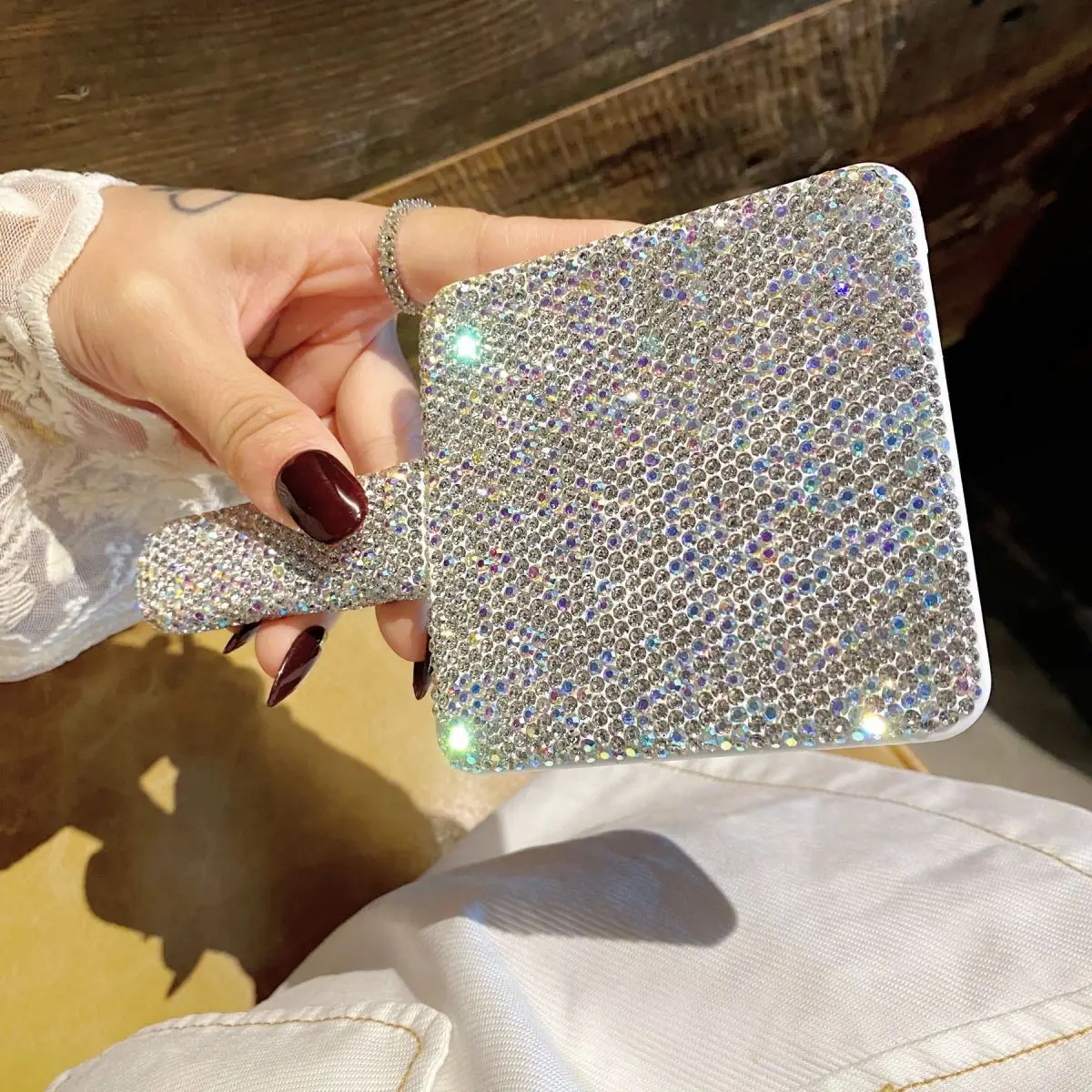 NWT Sparkling Swarovski Bling Crystal Rhinestone Hand Mirror Amazon.com: Bestbling Rhinestone Hand Mirror - Bling Mirror  main image 2