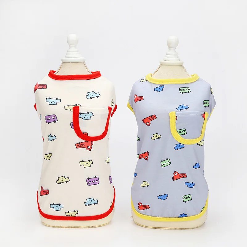 Breathable Pet Spring Summer Vests Puppy Sleeveless Shirts Apparel Clothes for Small Dogs for Cute Pet Cat Dog Home Outdoor