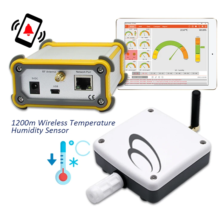 Wireless Sensor Lot Tester Data Logger 433 Mhz Remote Temperature ...