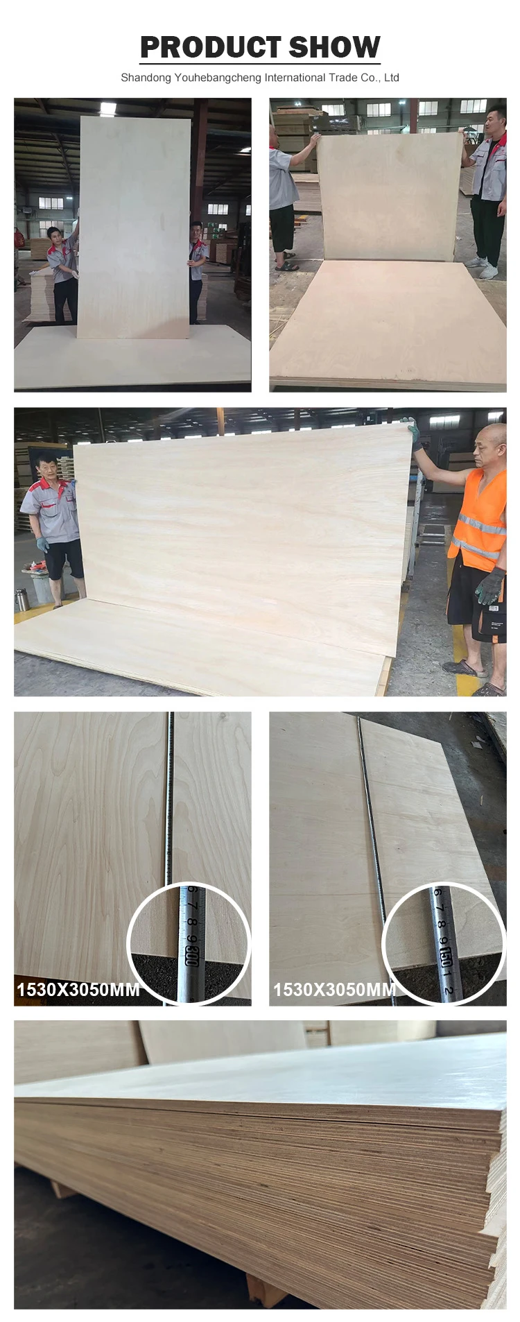 18mm 35mm 1250x2500mm E0 Waterproof Europe Full Birch Marine Plywood