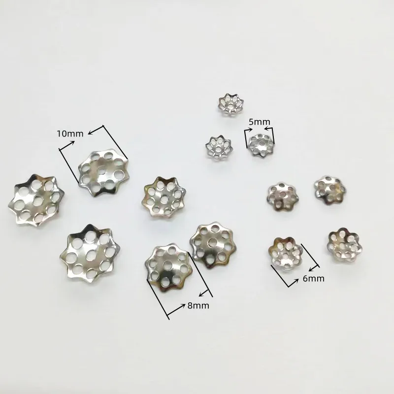 Vintage 925 Sterling Silber 6mm 8mm Flower Bead Caps End kappe Spacer Perlen für