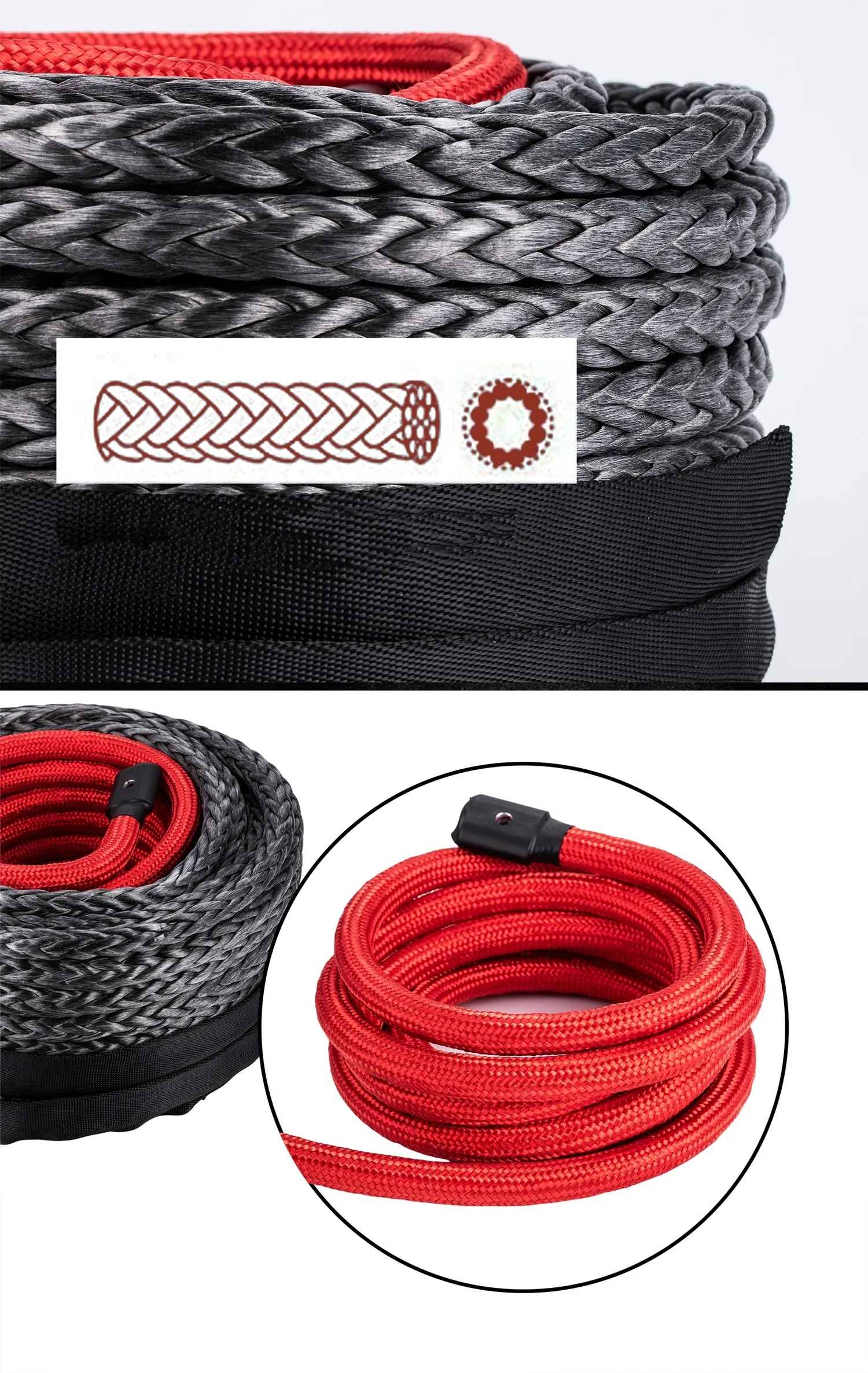 Recovery Mooring Cable 5500Lb 12000Lb 100M 300M 200M 50M 30M Synthetic ...