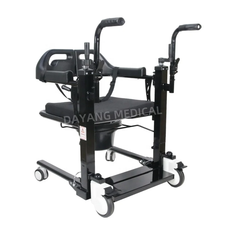 Heavy Duty Manual Patient Hoist Disabled Nursing Transfer Lift Toilet Transport Chair Commode Heavy Duty Manual Walker Rollator