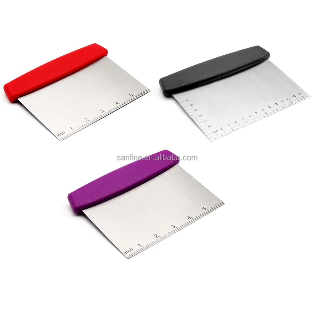 Stainless Steel Putty Knife Pizza Dough Knife Metal Griddle Scraper