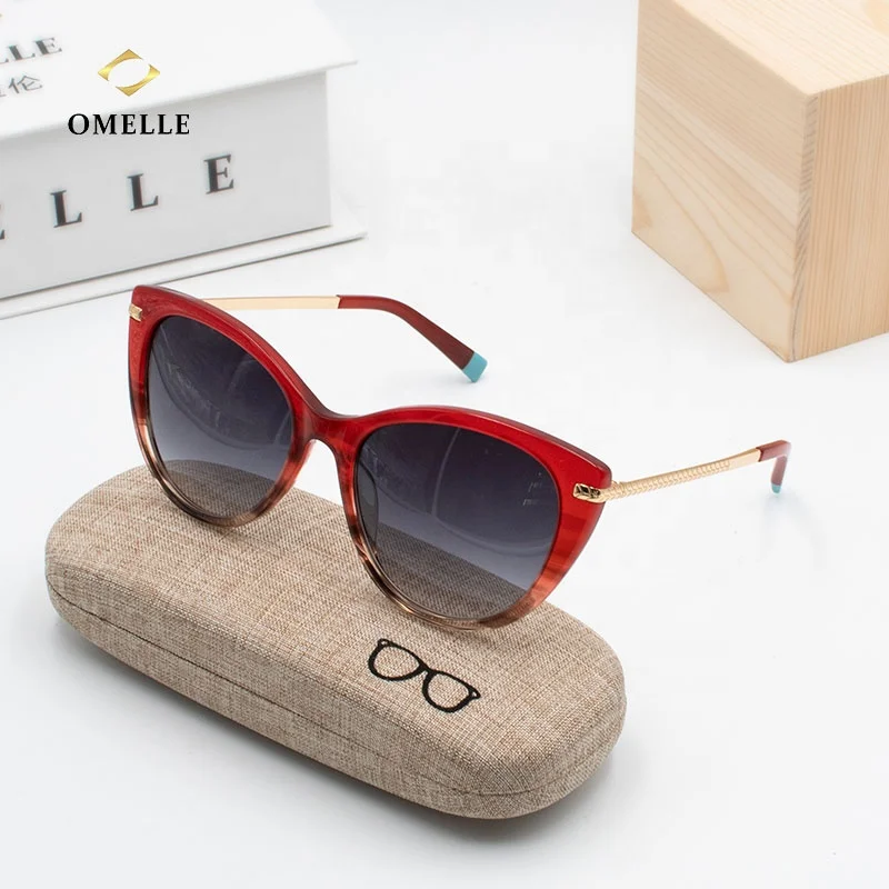 OMELLE   China Wholesale  Handmade  UV400  Sun Glass Inventory Sales Promotion Personality Big  Frame Sunglasses  Sun Glasses