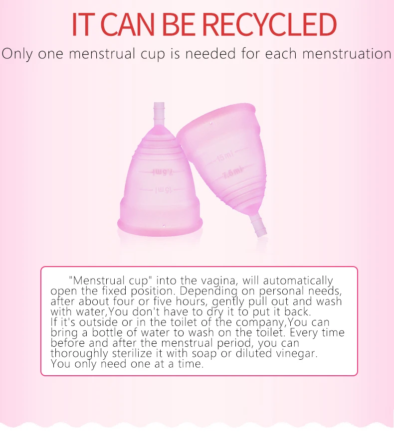 Wholesale Feminine Hygienic Lady Menstruation Period Collapsible safe Free Sample Silicone Medical Menstrual Cup
