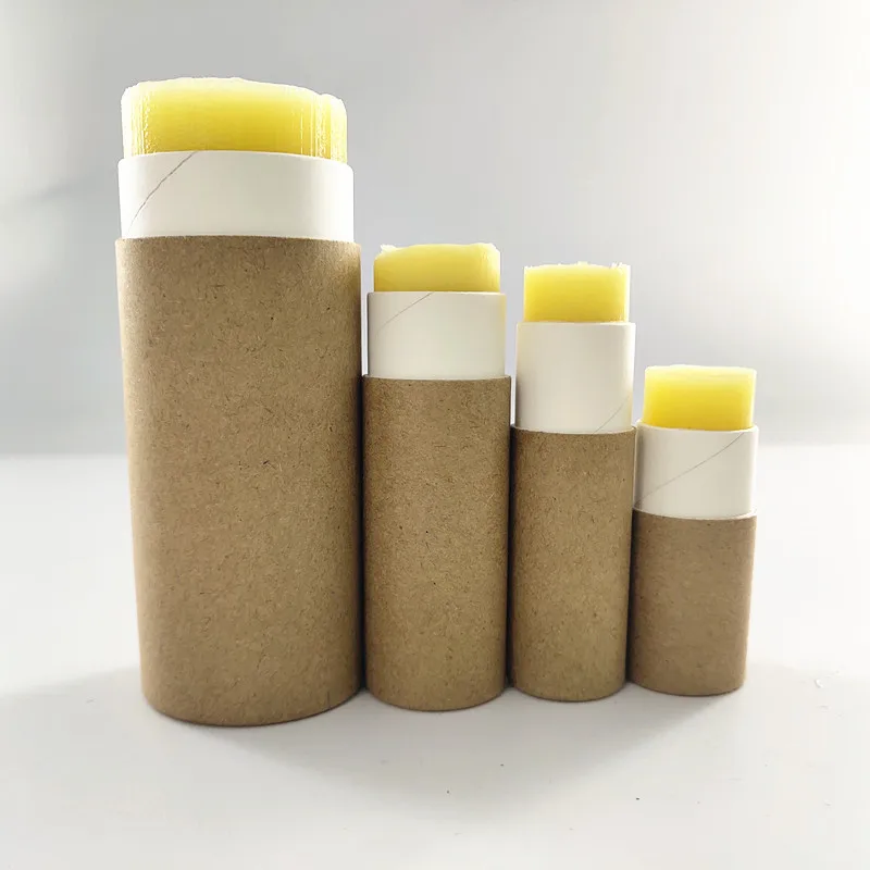 Biodegradable Push up Lipstick Deodorant Stick Cardboard Brown Kraft Paper Tube Container Packaging