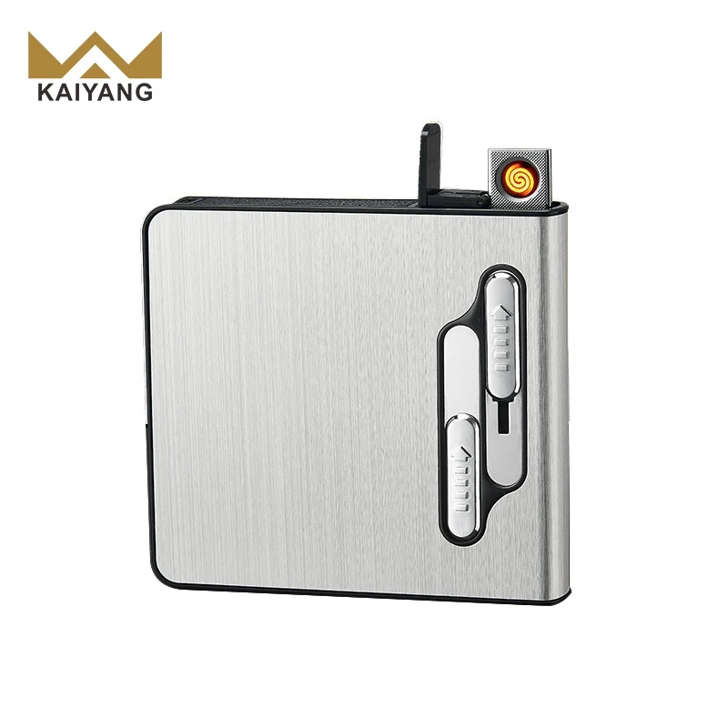 KY Wholesale Windproof Sublimation Cigarette Box With Lighter Luxury Vintage Cigarettes Lighter Case