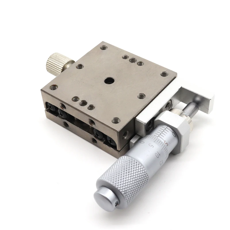 X-Axis Manual Displacement Platform Lbx40/60/80-C High-Precision Optical Fine-Tuning Linear Motion 304 Stainless Steel Motor