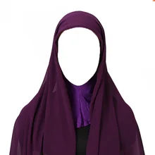 2024 New Style Four Seasons Polyester Chiffon Scarf Universal Ladies Convenient Bandana Ready to Wear Instant Hijab