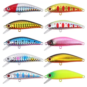 CHEERY Artificial Hard Bait Lure Multicolor 56 Mm1.3g Round-Head Sinking Minnow Short Lip Lead Insert Treble Hook Sea Fishing – Minnow – view 5
