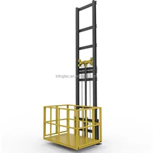 Hydraulic Goods Electric Pallet Lift Vertical Freight Elevator Warehouse Guide Rail Cargo Lift