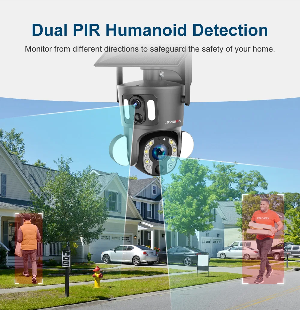 LS VISION 4K 4G Solar Camera - Dual Lens Tracking & Night Vision