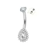 Clear Drop water navel rings