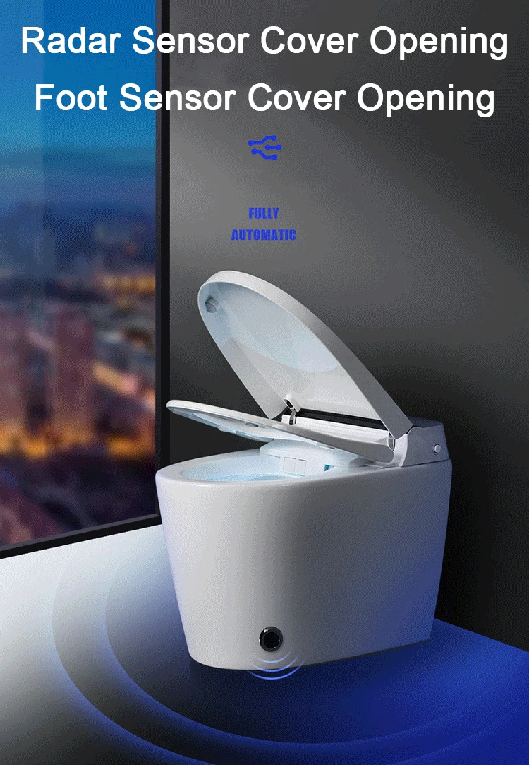 Self Clean Auto Open Sensor Flush Siphonic Fully Automatic Toilet Bowl Bathroom Floor Electronic Intelligent Smart Wc Toilet