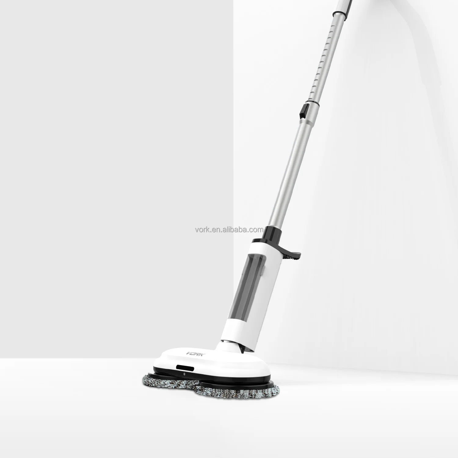 Cordless Electric Spin Mop 300ml Water Tank Dual-Motor Floor Cleaner Machine 2600mAh Battery Detachable Head for Household