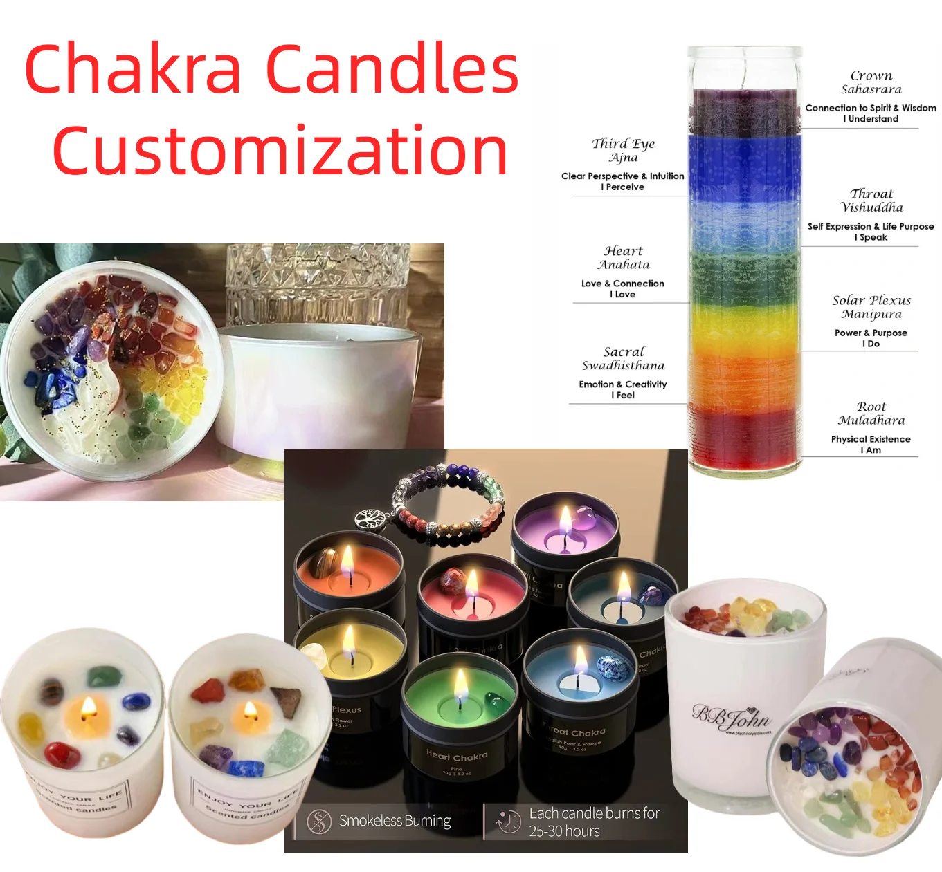 Wedding Gift Chakra Wholesale Black Iron Tin Healing Stone Crystal