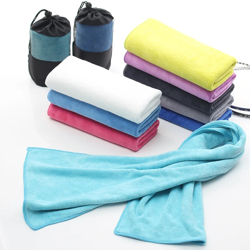 Microfiber Sports towel, running sweat-absorbent yoga sweat-wiping outdoor sports towel, gym towel customized LOGO manufacture