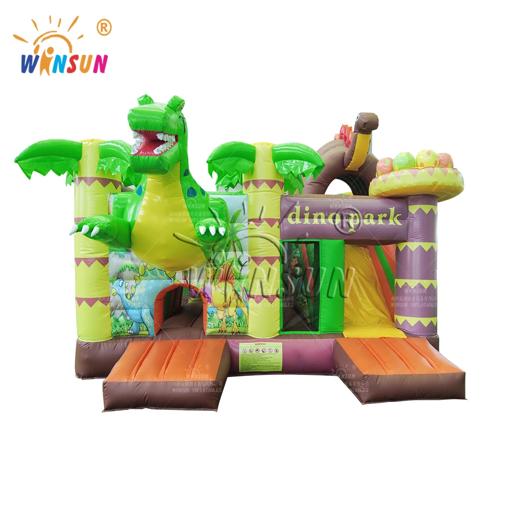 High Quality Dino Theme Bouncy Castle With Slide Inflatable Bouncing ...