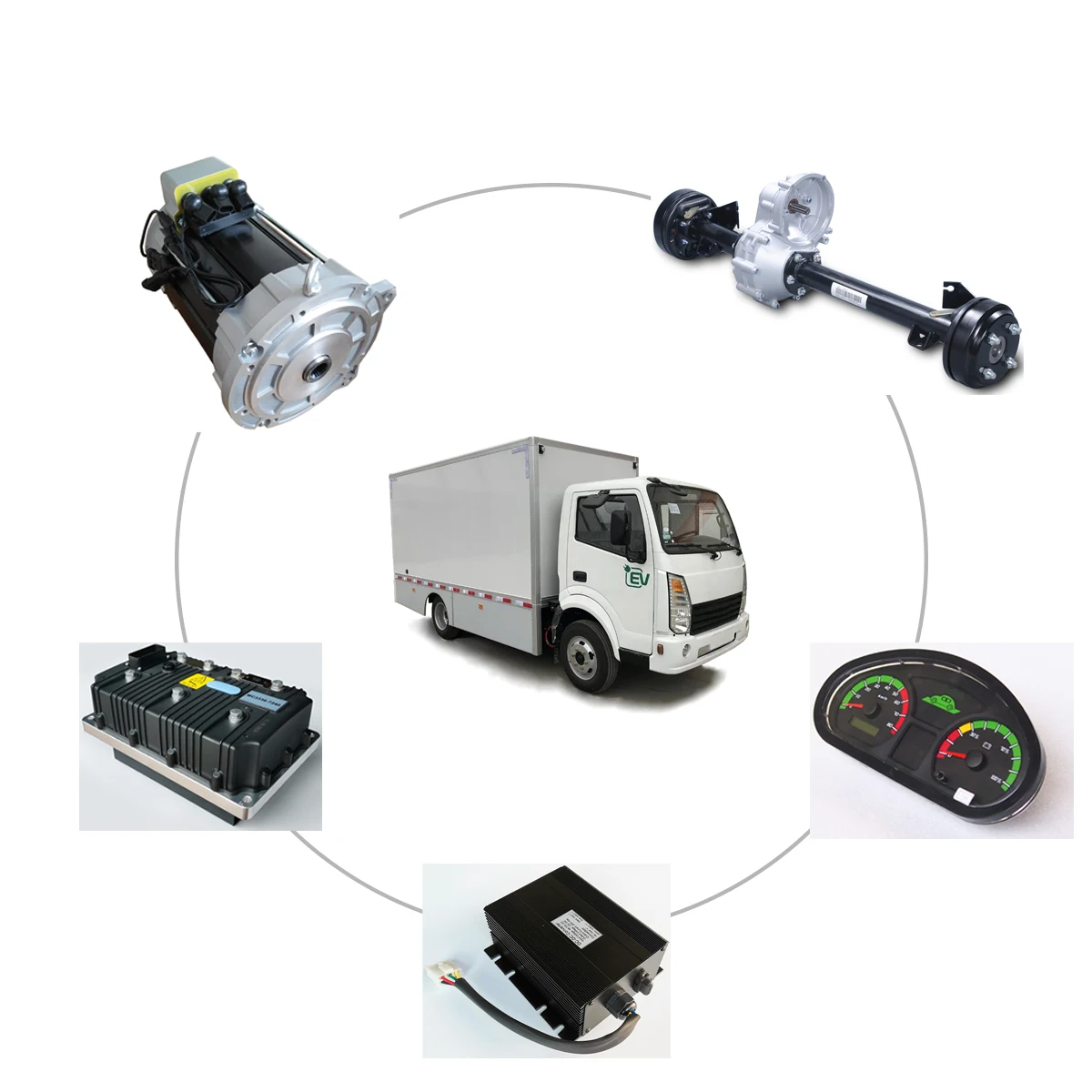 10kW 72V Traction Motor Trike Rear Axle Differential Electric Bajaj  Conversion Kit