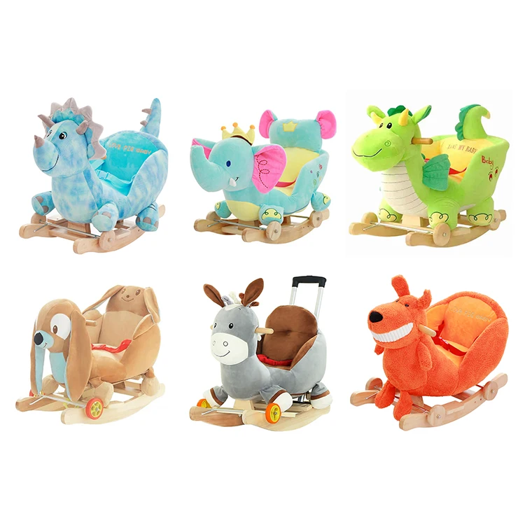 Soft Toddler Toys - Animal Shaped Chair Rocking Horse