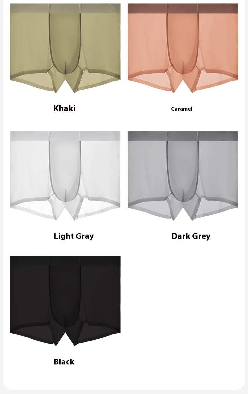 New Arrival Men's Underwear Breathable  Antibacterial Ice Silk Men's Boxer Briefs Nylon Men's Underpants Custom OEM Supplier