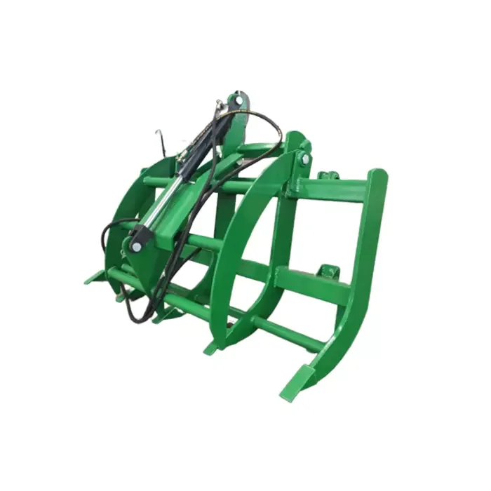 Skid Steer Root Rake Attachment Quick Hitch Log Grass Grapple | 32-741