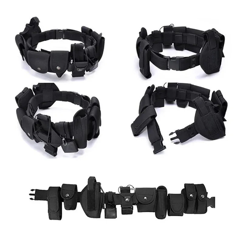 Premium Detachable Tactical Duty Security Belts Training Duty Security Multifunctional Utility Kit Duty Belt with Pouch Set