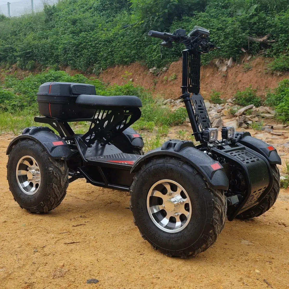 FLJ Four Wheels Mountain Scooter with 50Ah 80Ah Battery 21 Inch 4X4 Quad Off Road Tire Electric Scooter