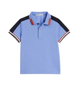 Customized 100% Cotton Kids Polo Soccer T-Shirt Boys Clothing Unique Design Children's Clothing Factory