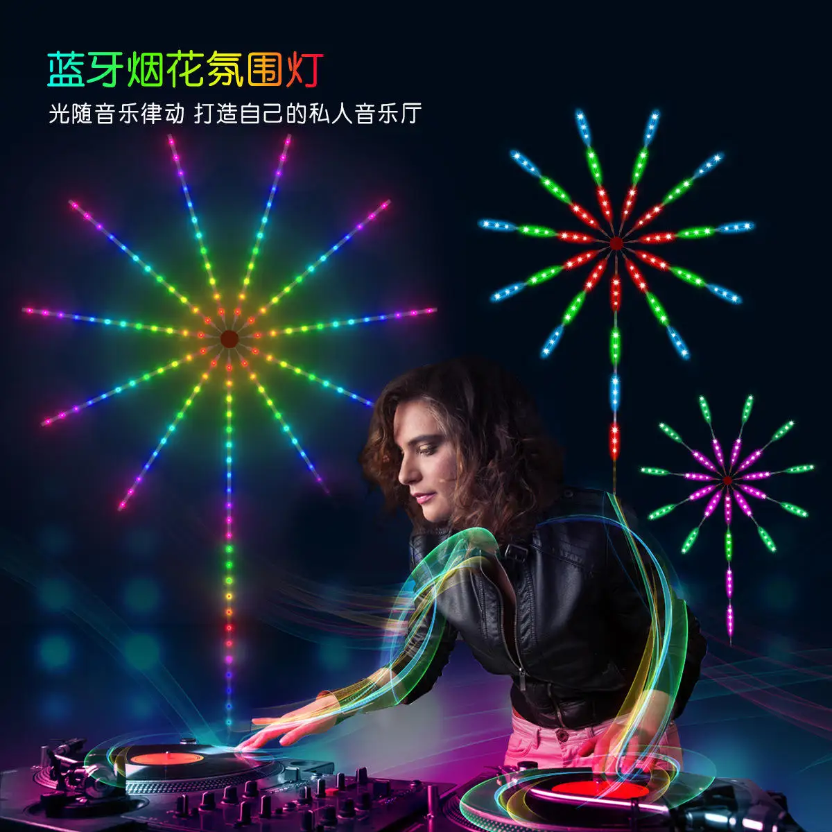 COYOLED Neon Strip Light Luces Led Para Habitacion 5050 RGB Fireworks Atmosphere Led Strip Light Music Sound Control for TV