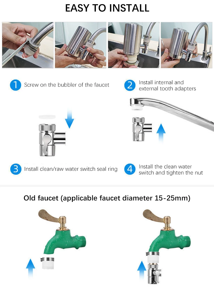Faucet Tap Filter Sink Purifier Water Filter Dispenser Kitchen Penapis Air Kepala Paip Rumah I.119661402 - View #6