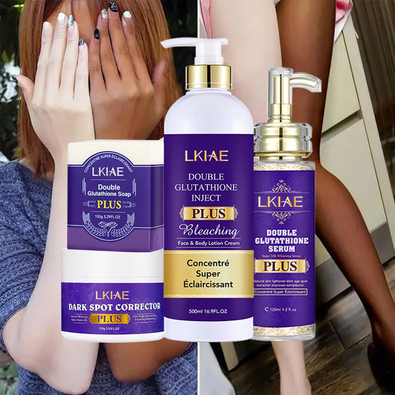 glutathione cena LKIAE Organic Collagen & Glutathione Dark Spot Removal Brightening Face Care Skincare Set (New)