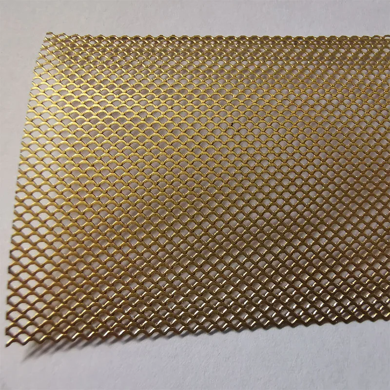 Battery Current Collector Precision Stretched Small Hole Brass Stainless Steel Metal Mesh Foil Grid