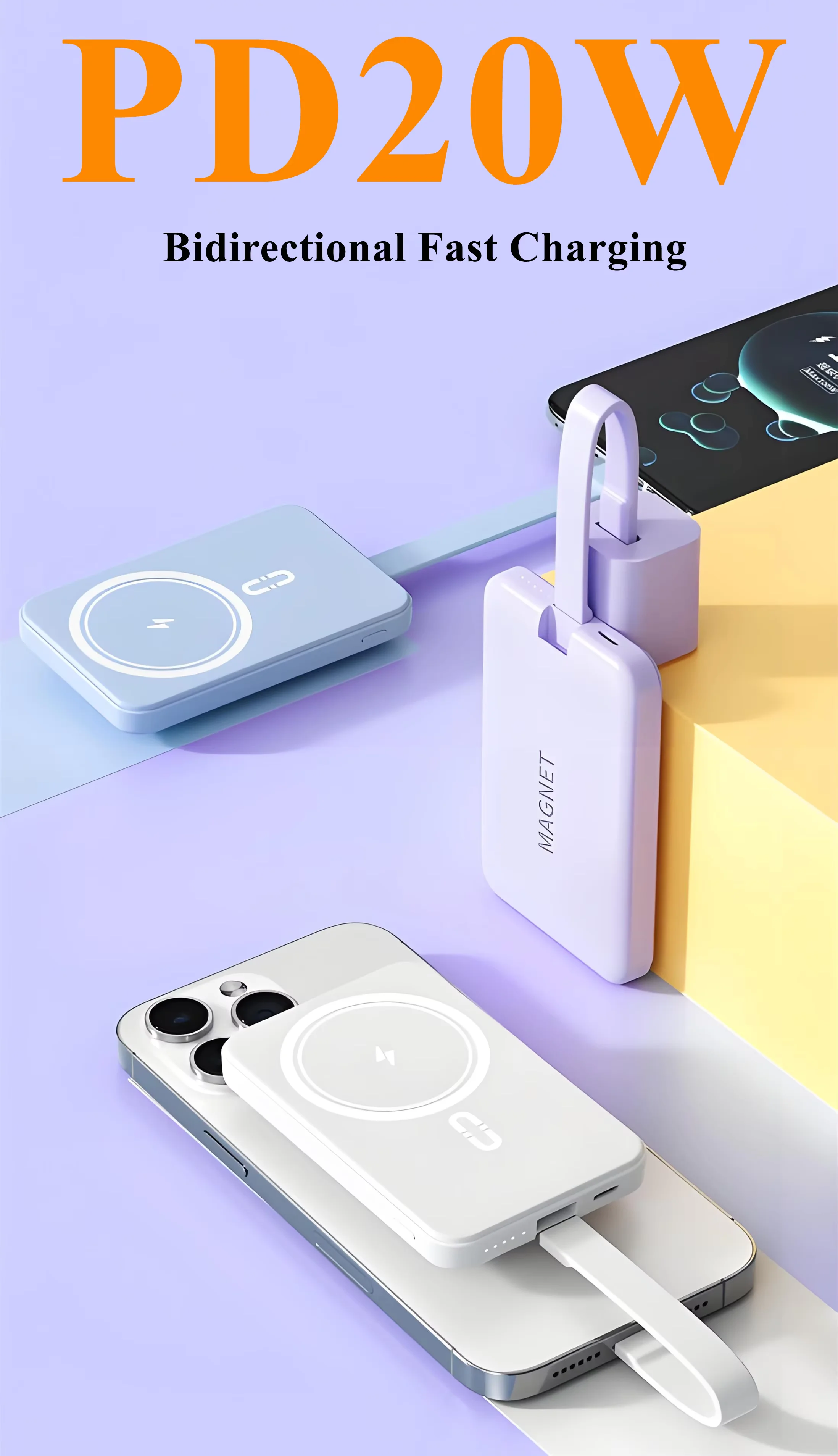 10000mAh Magnetic Wireless Fast Charging Power Bank Magsafe - Image 7
