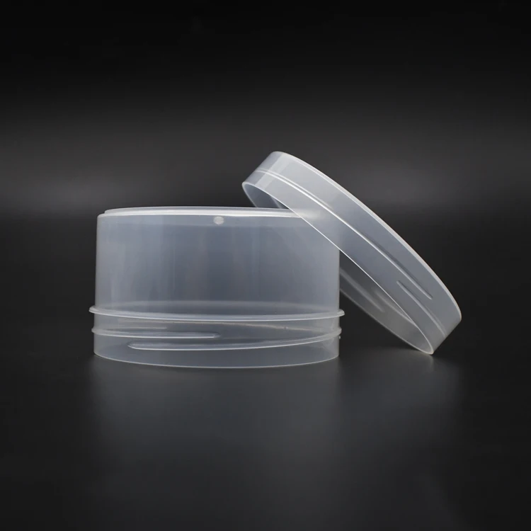 250ml Luxury Empty Cosmetic Containers Biodegradable Cosmetic Packaging Plastic Cream Jar with Gold Li