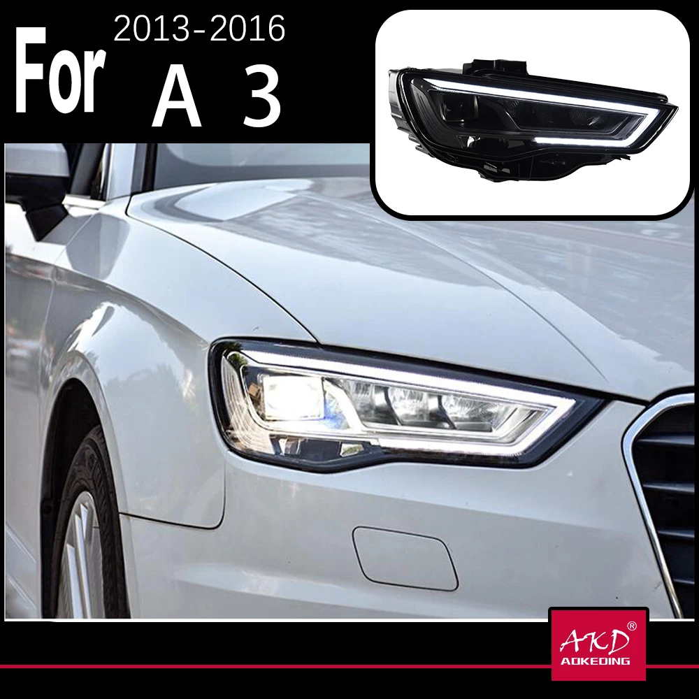 AKD Car Styling for A3 Headlights 2013-2016 - LED Animation