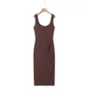 Chocolate brown slip dress