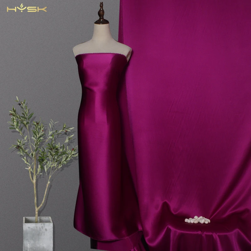 Fast Shipping Red Pink Malaga Moroccan Raw 100% Pure Mulberry Stain Silk Satin Fabric Cheongsam Dress Material Brazil