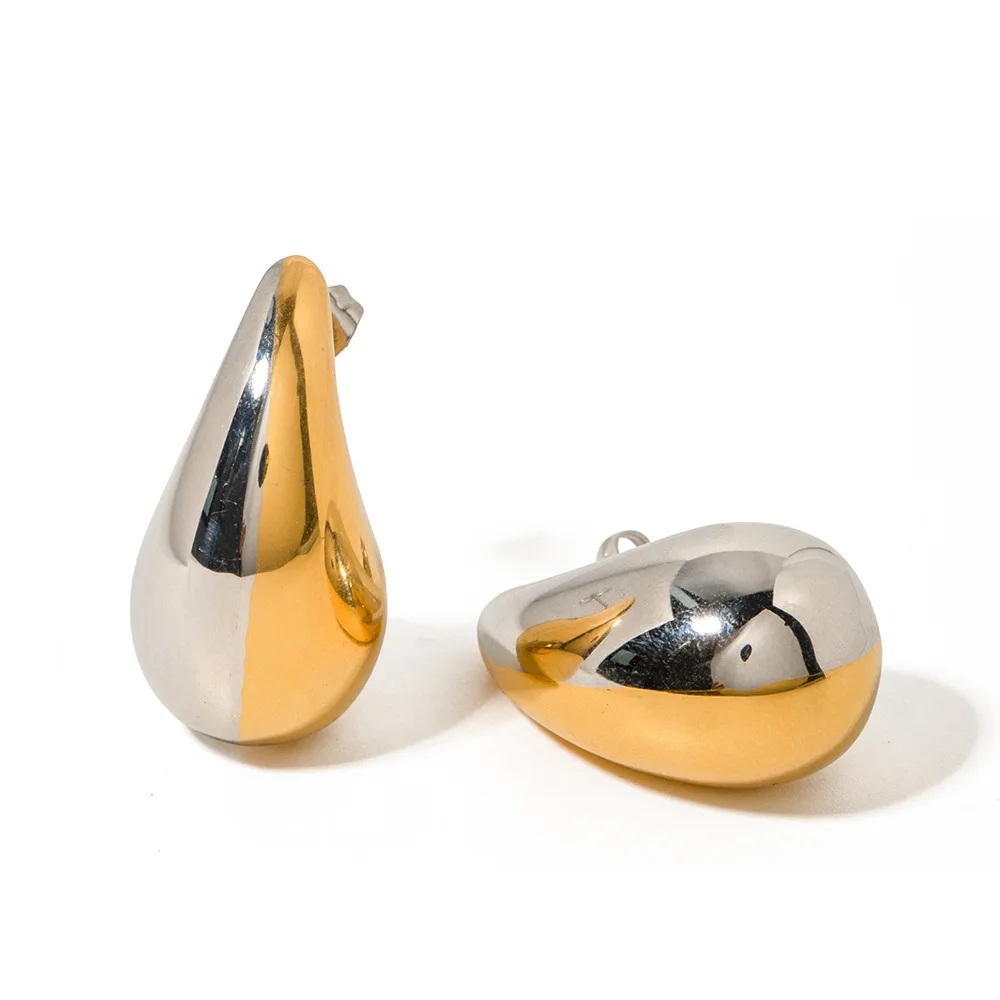 [Golden dew] 韓国☆18K Gold☆Diamotriple Earrings Shop Our New 18K Gold Stainless Steel Water Drop Earrings