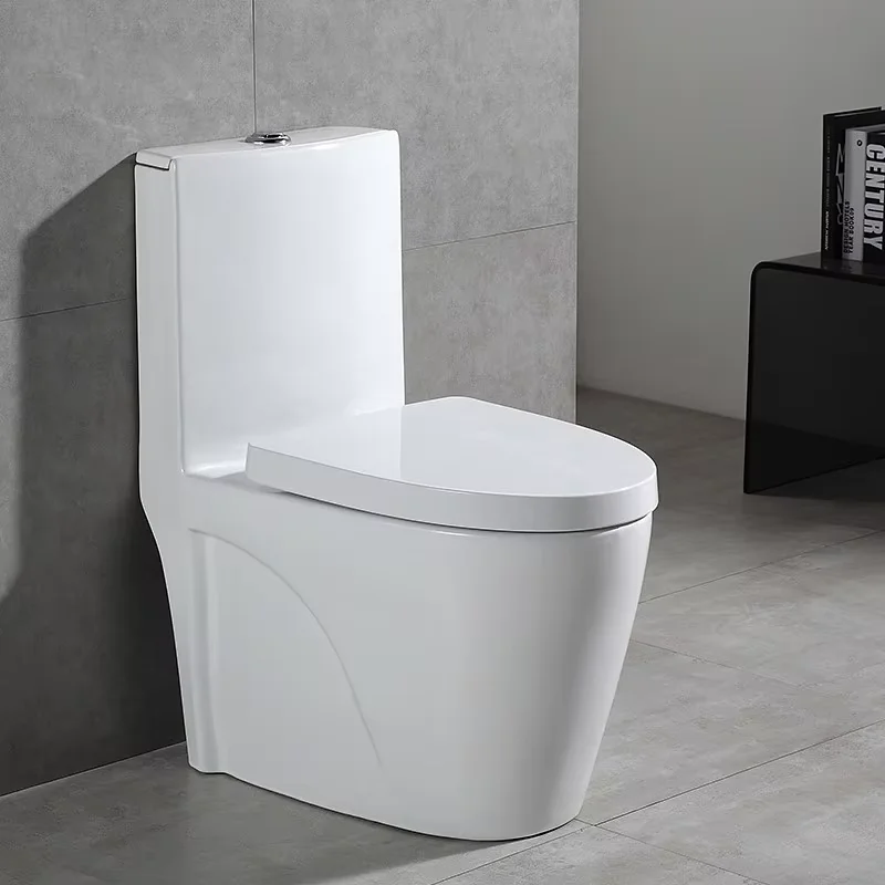 Modern design bathroom color toilet one-piece floor mounted dual flush toilet details