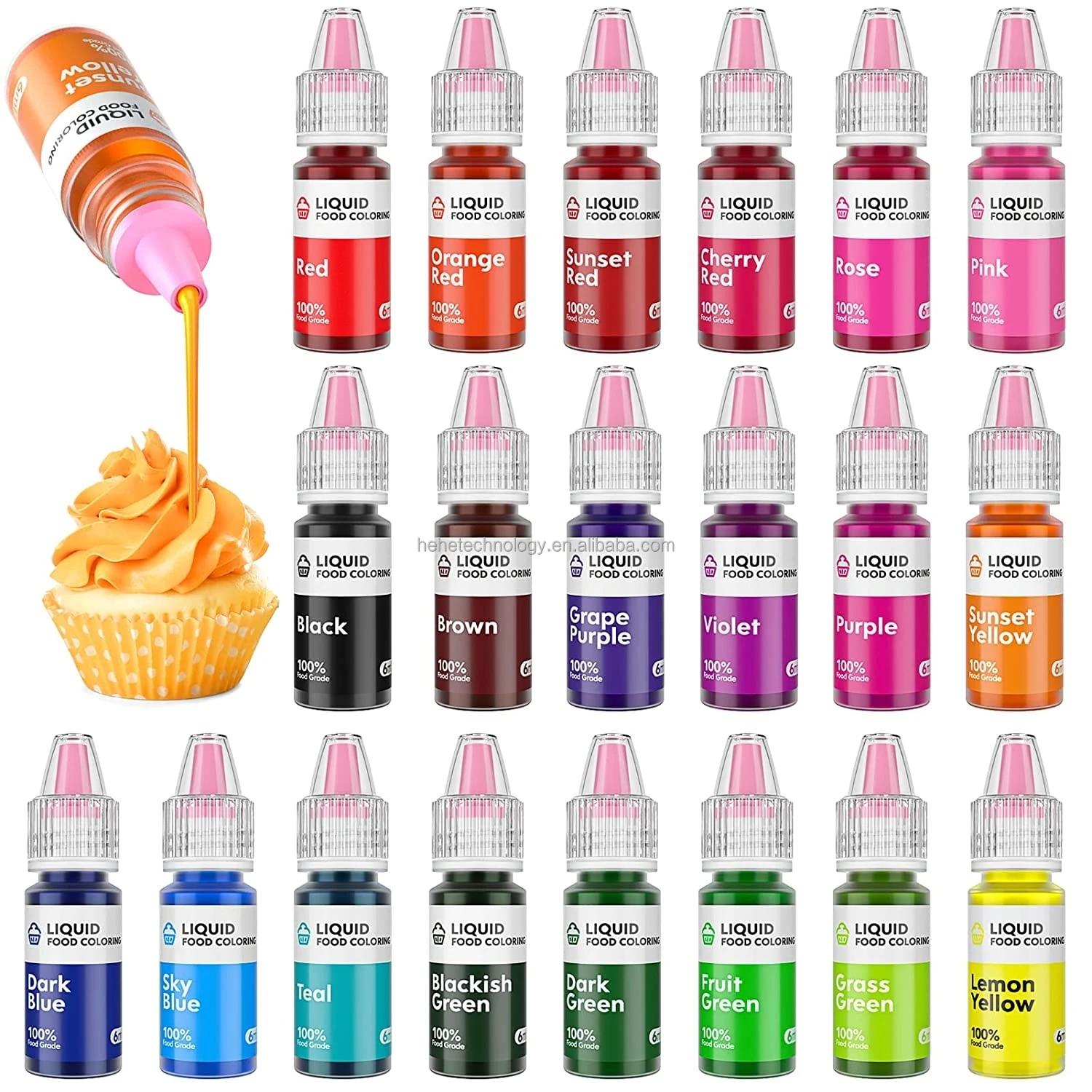Hehe Food Coloring Set of 36-Colors for Edible Decorations