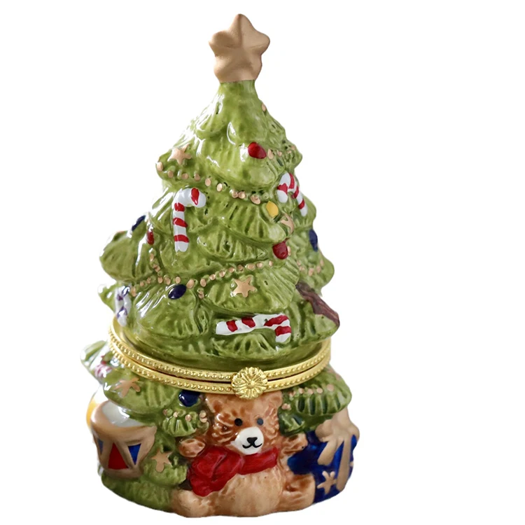 Wholesale Creative Colored Christmas Small Mini Novelty Luxury Ceramic Jar Scented Candles With Lid for Gift Set
