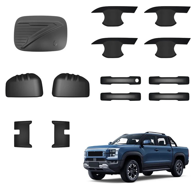 Exterior for BYD Shark 6 Accessories ABS Tank Charging Port Cover Handle Cover Door Handle Bowl Mirror Cover Medium Mesh Trim
