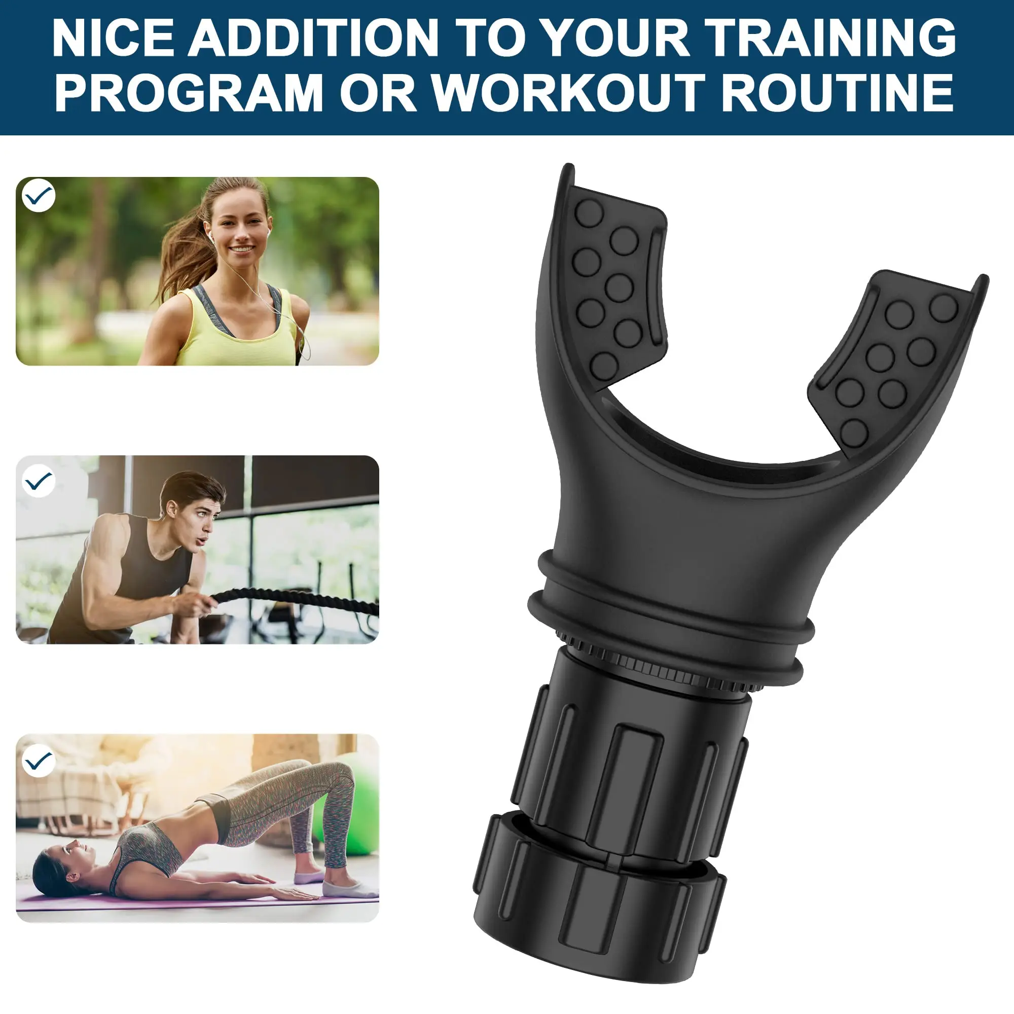 Lung Exerciser Device Enhance Athletic Performance Breath Trainer Freely Adjustable Resistance Oxygen Flow Breathing Trainer