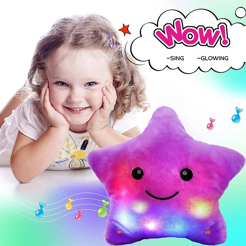 Colorful Glowing Pillow Plush Doll Led Light Toys Gift Luminous Pillow ...