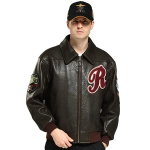 2023 New Autumn and Winter Men's Leather Jacket Men's Leather Jackets- Genuine Leather