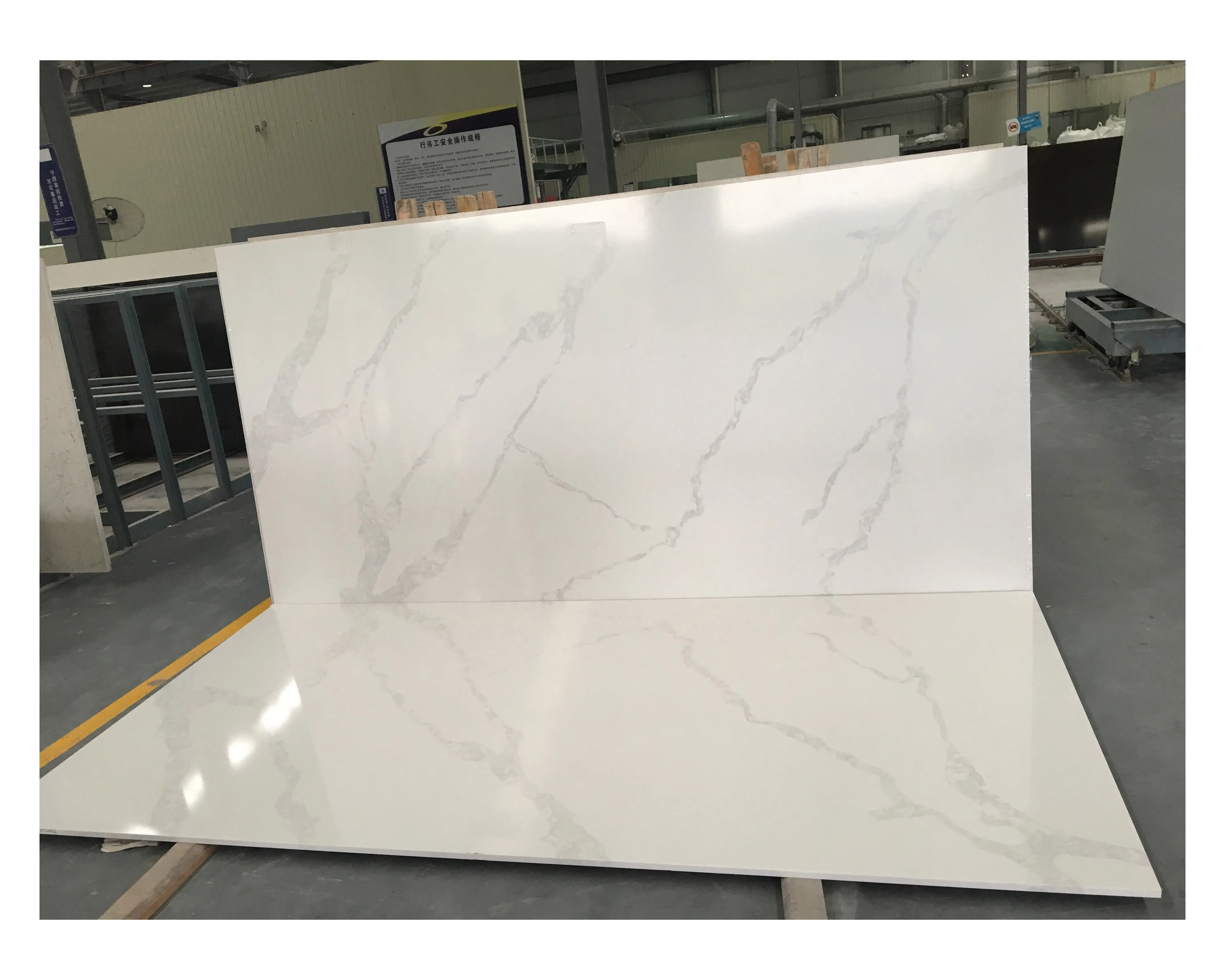 High Quality Imitated Marble Calacatta Nuvo Quartz Slab